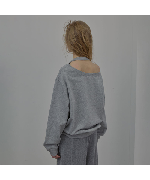 LCDC TM(エルシーディーシーティーエム)の「HALTERNECK SWEATSHIRT (MELANGE GREY)(Tシャツ/カットソー・レディース・その他・OS)」の2枚目の写真