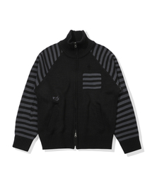 MAINBOOTH（メインブース）の「Pipi Zip-up Sweater(BLACK)（カーディガン/ボレロ・メンズ）」
