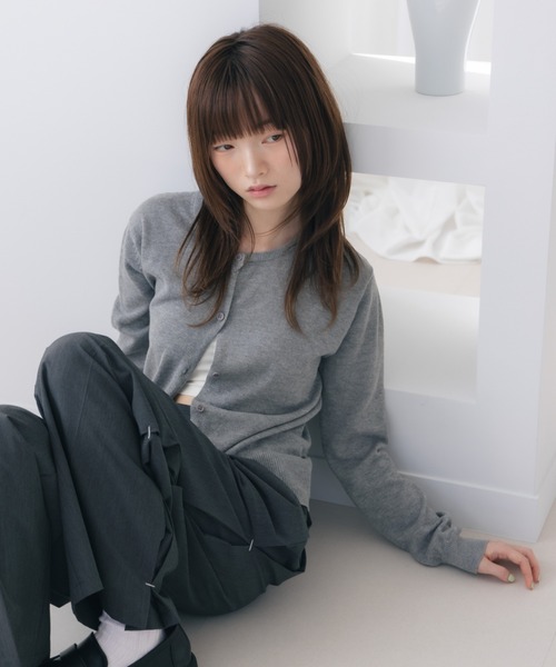 haek(ハク)の「color knit cardigan/カラーニットカーディガン(カーディガン/ボレロ・レディース・グレー/ブルー・FREE)」の20枚目の写真