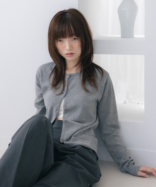 haek(ハク)の「color knit cardigan/カラーニットカーディガン(カーディガン/ボレロ・レディース・グレー/ブルー・FREE)」の21枚目の写真