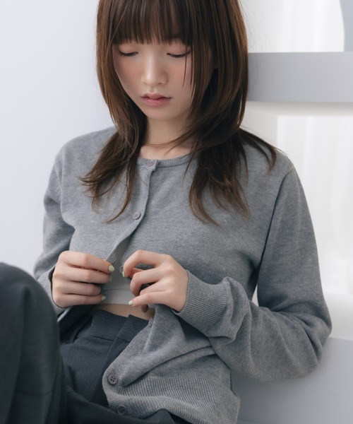 haek(ハク)の「color knit cardigan/カラーニットカーディガン(カーディガン/ボレロ・レディース・グレー/ブルー・FREE)」の22枚目の写真