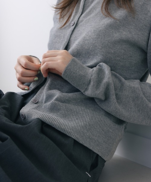 haek(ハク)の「color knit cardigan/カラーニットカーディガン(カーディガン/ボレロ・レディース・グレー/ブルー・FREE)」の19枚目の写真