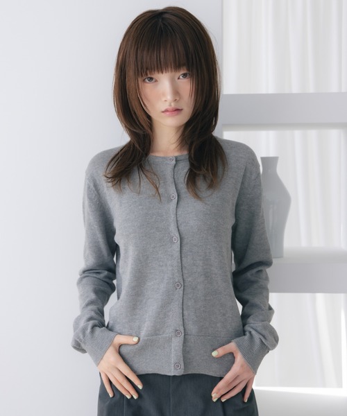 haek(ハク)の「color knit cardigan/カラーニットカーディガン(カーディガン/ボレロ・レディース・グレー/ブルー・FREE)」の5枚目の写真
