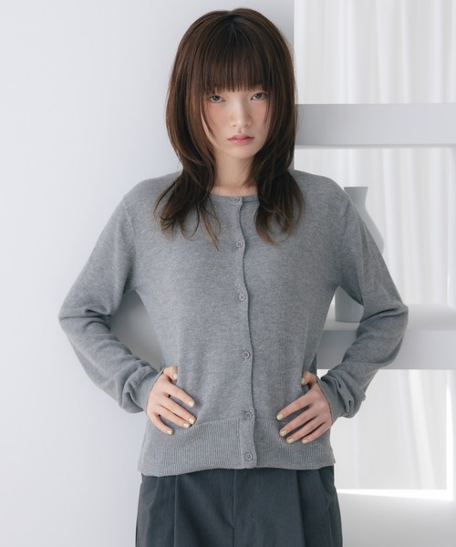 haek(ハク)の「color knit cardigan/カラーニットカーディガン(カーディガン/ボレロ・レディース・グレー/ブルー・FREE)」の6枚目の写真