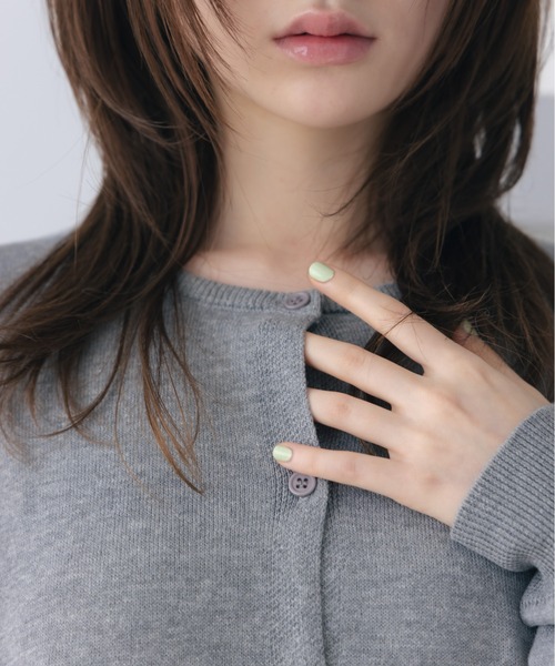 haek(ハク)の「color knit cardigan/カラーニットカーディガン(カーディガン/ボレロ・レディース・グレー/ブルー・FREE)」の7枚目の写真