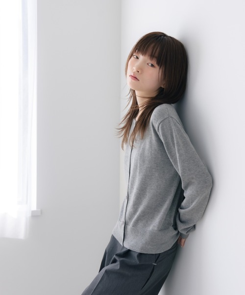 haek(ハク)の「color knit cardigan/カラーニットカーディガン(カーディガン/ボレロ・レディース・グレー/ブルー・FREE)」の13枚目の写真