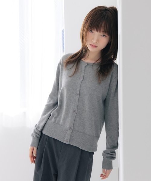 haek(ハク)の「color knit cardigan/カラーニットカーディガン(カーディガン/ボレロ・レディース・グレー/ブルー・FREE)」の12枚目の写真