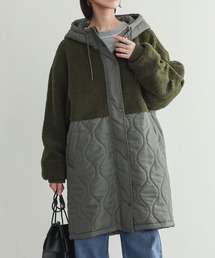 n'OrLABEL | 『ボア切替キルティングミドルコート』(その他アウター)