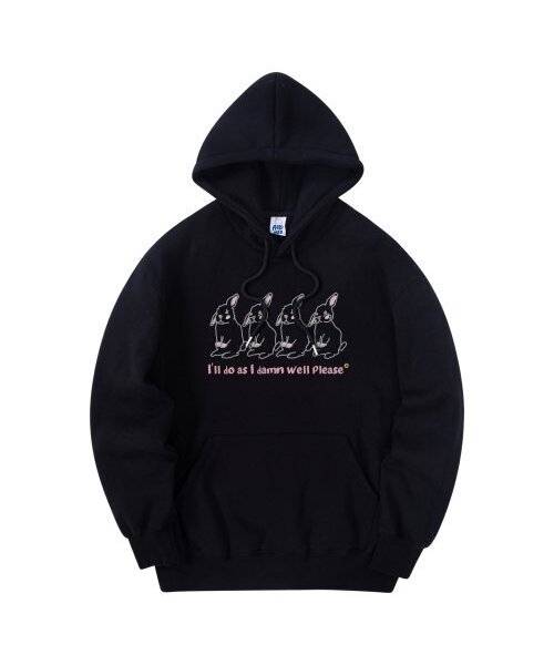 RADINEO(ラディネオ)の「ラビットフォーフードブラック(パーカー・メンズ・その他・LARGE/MEDIUM/X-LARGE)」の1枚目の写真