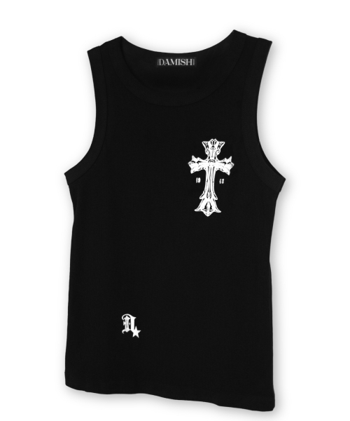 DAMISH（ダミシュ）の「ゴシッククロスタンクトップ_ブラック（Tシャツ/カットソー・レディース・ブラック・FREE）」の2枚目の写真