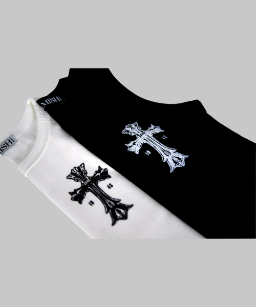 DAMISH（ダミシュ）の「ゴシッククロスタンクトップ_ブラック（Tシャツ/カットソー・レディース・ブラック・FREE）」の5枚目の写真
