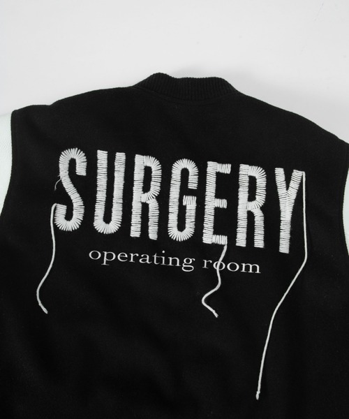 SURGERY（サージェリー）の「【SURGERY】surgery sutured destroyed varsity jacket / 【サージェリー】 サージェリースーチャードデストロイドバーシティジャケット（スタジャン・メンズ・ブラック・M）」の7枚目の写真