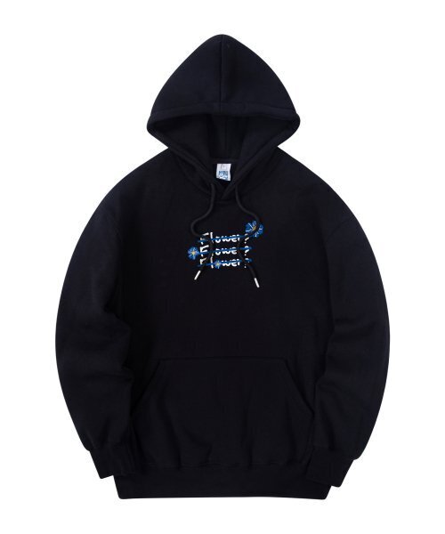 RADINEO(ラディネオ)の「ブルーフラワー3 フード ブラック(パーカー・メンズ・その他・LARGE/MEDIUM/X-LARGE)」の1枚目の写真