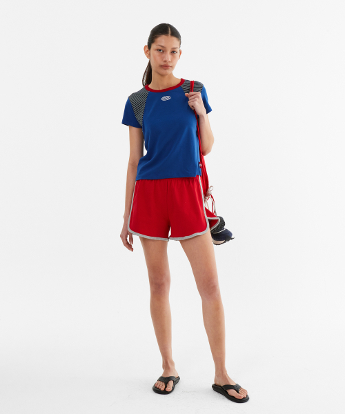 MENASOO（ミナス）の「MNS Raglan Stripe T Shirt_Blue（Tシャツ/カットソー・レディース・ブルー・F）」の7枚目の写真