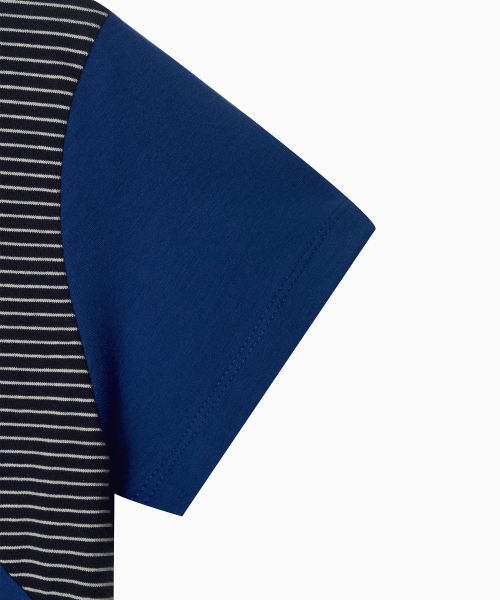 MENASOO（ミナス）の「MNS Raglan Stripe T Shirt_Blue（Tシャツ/カットソー・レディース・ブルー・F）」の14枚目の写真