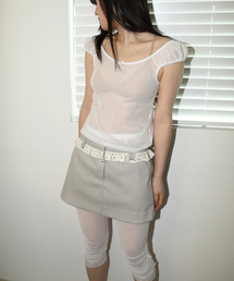 NOFFICIALNOFFICE（ノフィシャルノフィス）の「ポルカドットフリルミニスカートライトアッシュ（スカート）」