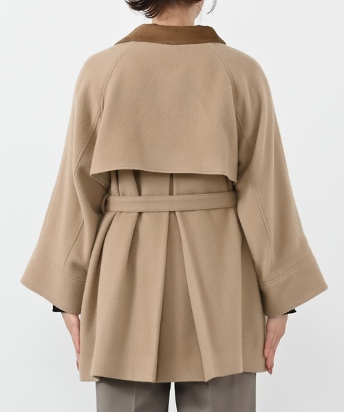 2wayカラーゴールドボタンミドルコート 【低身長・小柄女性】（その他