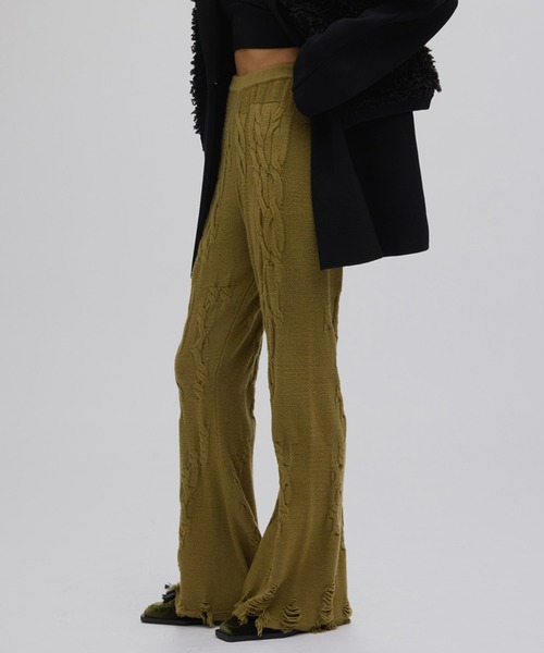 セール】UND RANDOM CABLE KNIT PANTS（その他パンツ）｜Ameri（アメリ
