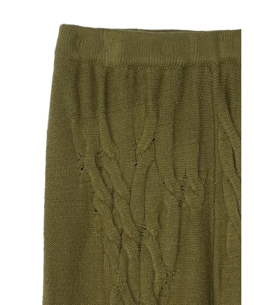 Ameri(アメリ)の「UND RANDOM CABLE KNIT PANTS(その他パンツ・レディース・アイボリー/ブラック/カーキ・SMALL/MEDIUM)」の16枚目の写真