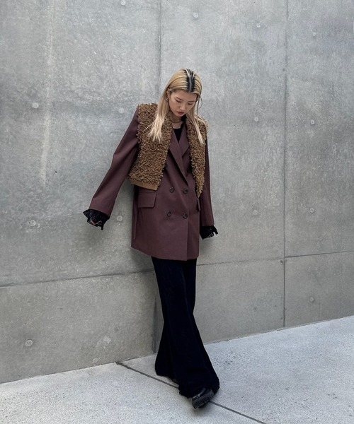 Ameri(アメリ)の「UND RANDOM CABLE KNIT PANTS(その他パンツ・レディース・アイボリー/ブラック/カーキ・SMALL/MEDIUM)」の10枚目の写真