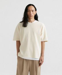 AKEPT（アケップト）の「PS08X Pleated Round Daily Basic Short Sleeve T-Shirt [Ivory]（Tシャツ/カットソー）」