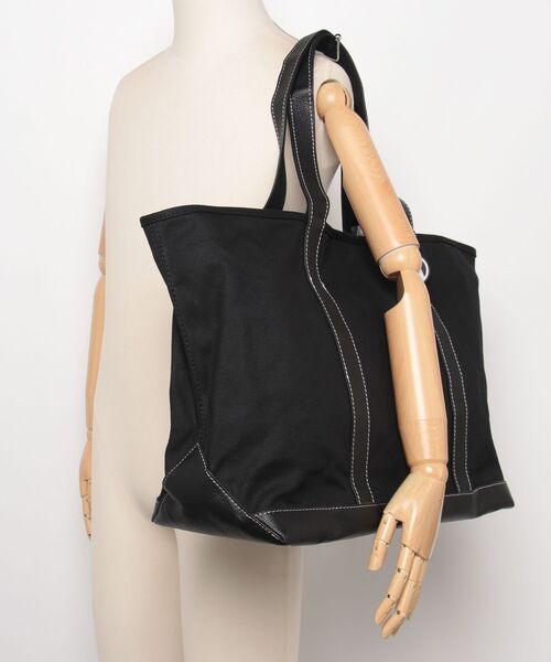 ADAM PATEK(アダムパテック)の「【ADAMPATEK/アダムパテック】leather combi basic big tote bag/レザーコンビベーシックビッグトート(トートバッグ・メンズ・ブラック/ホワイト・FREE)」の17枚目の写真
