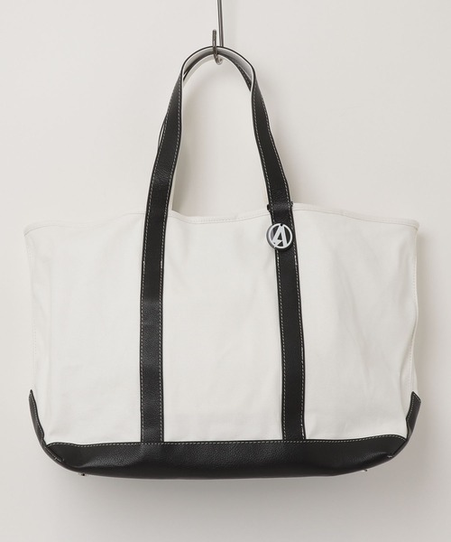 ADAM PATEK(アダムパテック)の「【ADAMPATEK/アダムパテック】leather combi basic big tote bag/レザーコンビベーシックビッグトート(トートバッグ・メンズ・ブラック/ホワイト・FREE)」の20枚目の写真