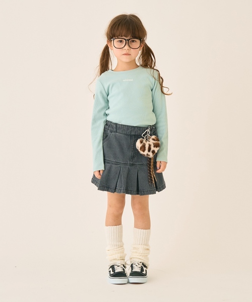 minimal(ミニマル)の「【表起毛】【吸湿発熱】テレコTシャツ(Tシャツ/カットソー・キッズ・アイボリー/エメラルド/ラベンダー/ブラック・90cm/100cm/110cm/120cm/130cm/140cm)」の9枚目の写真