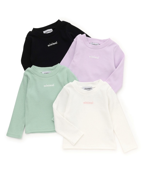 minimal(ミニマル)の「【表起毛】【吸湿発熱】テレコTシャツ(Tシャツ/カットソー・キッズ・アイボリー/エメラルド/ラベンダー/ブラック・90cm/100cm/110cm/120cm/130cm/140cm)」の11枚目の写真