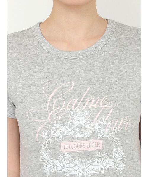 CALNAMUR（カルナムール）の「オーナメントモチーフプリントTシャツ（Tシャツ/カットソー・レディース・グレー/ホワイト/イエロー・FREE）」の14枚目の写真