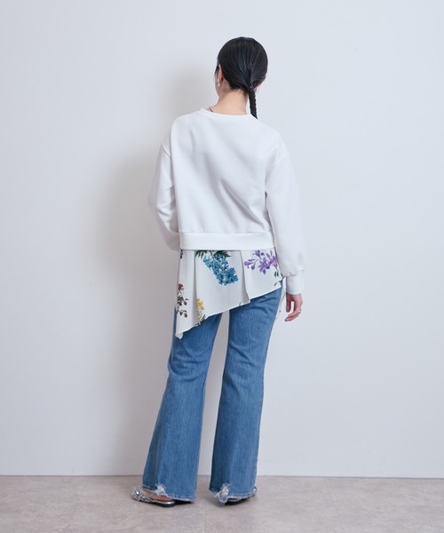 LHELBIE（レルビエ）の「レイヤードドッキングトップス（Tシャツ/カットソー・レディース・ブラック/オフホワイト・M）」の20枚目の写真