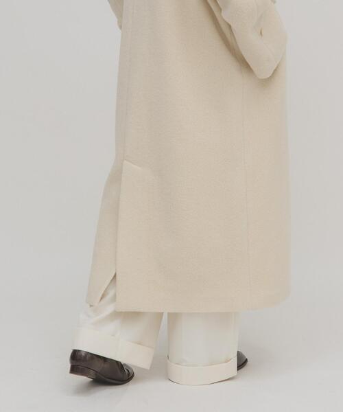 KBF（ケイビーエフ）の「テディボアロングコート（その他アウター・レディース・チャコールグレー/アイボリー・ONE）」の4枚目の写真