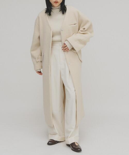 KBF（ケイビーエフ）の「テディボアロングコート（その他アウター・レディース・チャコールグレー/アイボリー・ONE）」の6枚目の写真