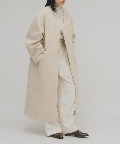 KBF（ケイビーエフ）の「テディボアロングコート（その他アウター・レディース・チャコールグレー/アイボリー・ONE）」の7枚目の写真