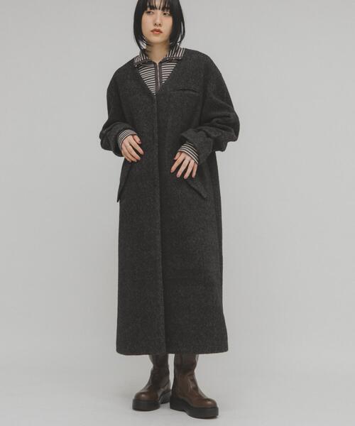 KBF（ケイビーエフ）の「テディボアロングコート（その他アウター・レディース・チャコールグレー/アイボリー・ONE）」の12枚目の写真