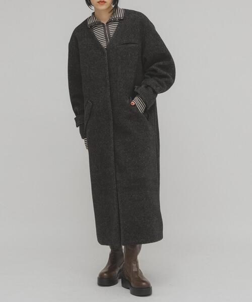 KBF（ケイビーエフ）の「テディボアロングコート（その他アウター・レディース・チャコールグレー/アイボリー・ONE）」の13枚目の写真