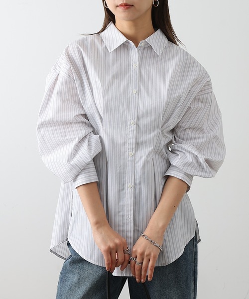 COLONY 2139（コロニートゥーワンスリーナイン）の「ウエストタックシャツ（シャツ/ブラウス・レディース・オフホワイト/ブルー/サックスブルー/ホワイト系その他・FREE）」の2枚目の写真