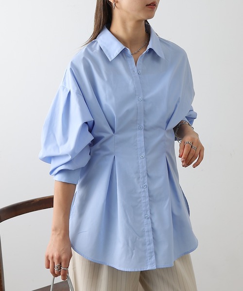 COLONY 2139（コロニートゥーワンスリーナイン）の「ウエストタックシャツ（シャツ/ブラウス・レディース・オフホワイト/ブルー/サックスブルー/ホワイト系その他・FREE）」の3枚目の写真