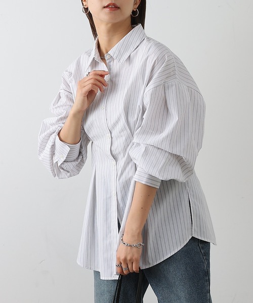 COLONY 2139（コロニートゥーワンスリーナイン）の「ウエストタックシャツ（シャツ/ブラウス・レディース・オフホワイト/ブルー/サックスブルー/ホワイト系その他・FREE）」の14枚目の写真