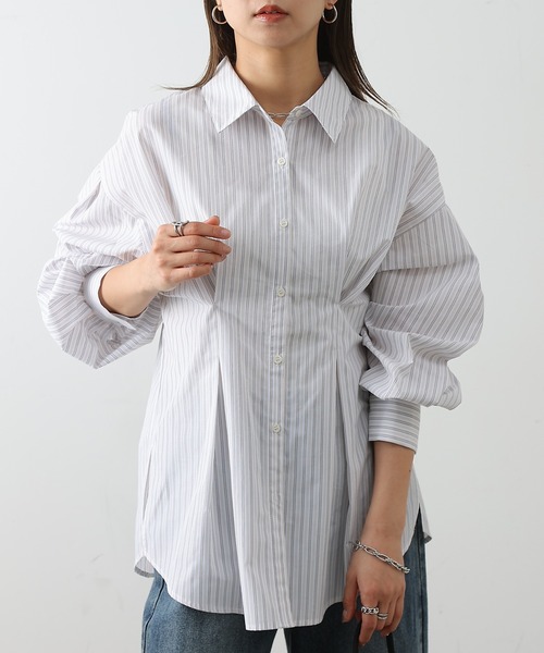 COLONY 2139（コロニートゥーワンスリーナイン）の「ウエストタックシャツ（シャツ/ブラウス・レディース・オフホワイト/ブルー/サックスブルー/ホワイト系その他・FREE）」の13枚目の写真