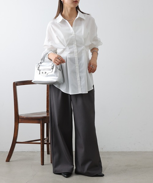 COLONY 2139（コロニートゥーワンスリーナイン）の「ウエストタックシャツ（シャツ/ブラウス・レディース・オフホワイト/ブルー/サックスブルー/ホワイト系その他・FREE）」の9枚目の写真