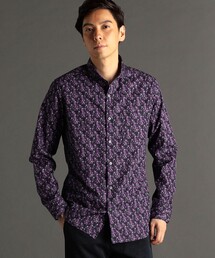 MONSIEUR NICOLE | TEXTA ワイングラスプリントブロード カッタウェイカラーシャツ(シャツ/ブラウス)