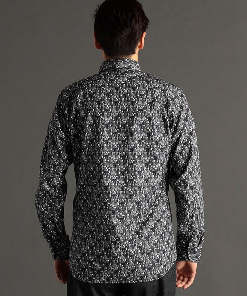 MONSIEUR NICOLE（ムッシュニコル）の「TEXTA ワイングラスプリントブロード カッタウェイカラーシャツ（シャツ/ブラウス・メンズ・ボルドー・X-LARGE/LARGE/MEDIUM）」の4枚目の写真