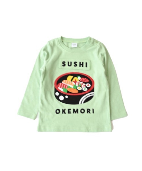 CHEEK ROOM(チークルーム)の「CHEEK ROOM/チークルーム 桶のお寿司ロングTシャツ(Tシャツ/カットソー・キッズ・オフホワイト/ピンク/グリーン・120cm/130cm/80cm/90cm/100cm/110cm)」の18枚目の写真