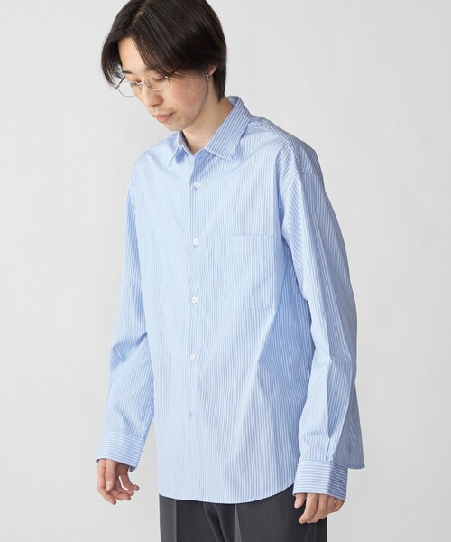 City Ambient Products（シティアンビエントプロダクツ）の「City Ambient Products: ブロード ストライプ チェック シャツ（シャツ/ブラウス・メンズ・レッド/ブラウン/サックスブルー/ブルー/スカイブルー・MEDIUM/SMALL/LARGE）」の11枚目の写真