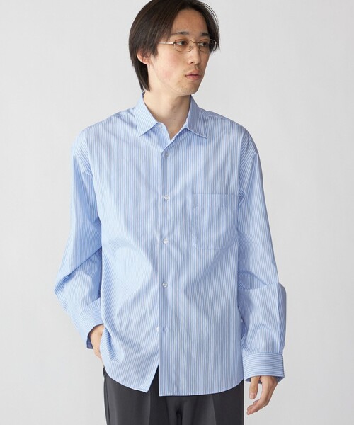 City Ambient Products（シティアンビエントプロダクツ）の「City Ambient Products: ブロード ストライプ チェック シャツ（シャツ/ブラウス・メンズ・レッド/ブラウン/サックスブルー/ブルー/スカイブルー・MEDIUM/SMALL/LARGE）」の14枚目の写真