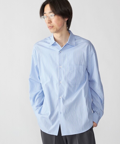 City Ambient Products（シティアンビエントプロダクツ）の「City Ambient Products: ブロード ストライプ チェック シャツ（シャツ/ブラウス・メンズ・レッド/ブラウン/サックスブルー/ブルー/スカイブルー・MEDIUM/SMALL/LARGE）」の15枚目の写真