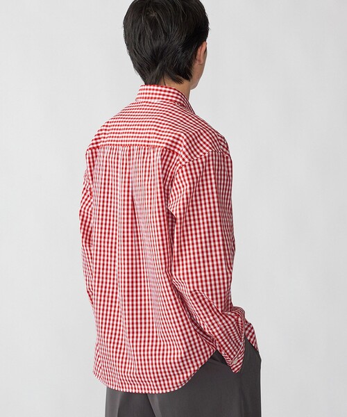 City Ambient Products（シティアンビエントプロダクツ）の「City Ambient Products: ブロード ストライプ チェック シャツ（シャツ/ブラウス・メンズ・レッド/ブラウン/サックスブルー/ブルー/スカイブルー・MEDIUM/SMALL/LARGE）」の18枚目の写真