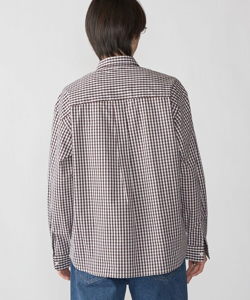 City Ambient Products（シティアンビエントプロダクツ）の「City Ambient Products: ブロード ストライプ チェック シャツ（シャツ/ブラウス・メンズ・レッド/ブラウン/サックスブルー/ブルー/スカイブルー・MEDIUM/SMALL/LARGE）」の22枚目の写真