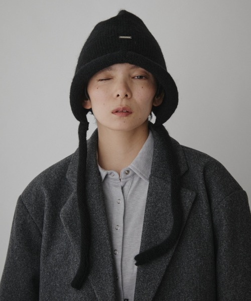 VION(ヴィオン)の「アーチドームニットキャップ / Arch Dome Knit Cap(ニットキャップ/ビーニー・レディース・ブラック・FREE)」の2枚目の写真